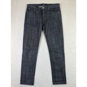 A.P.C. Petit Standard Raw Denim Jeans Men's 31 (Fits 34x30) Gray Button Fly